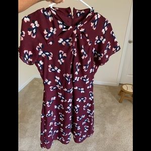 Burgundy floral dress